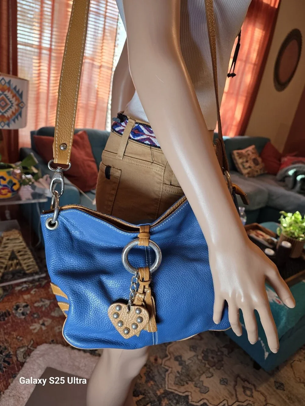 Vintage Italian Leather Shoulder Bag Hobo - Unbranded Vera Pelle